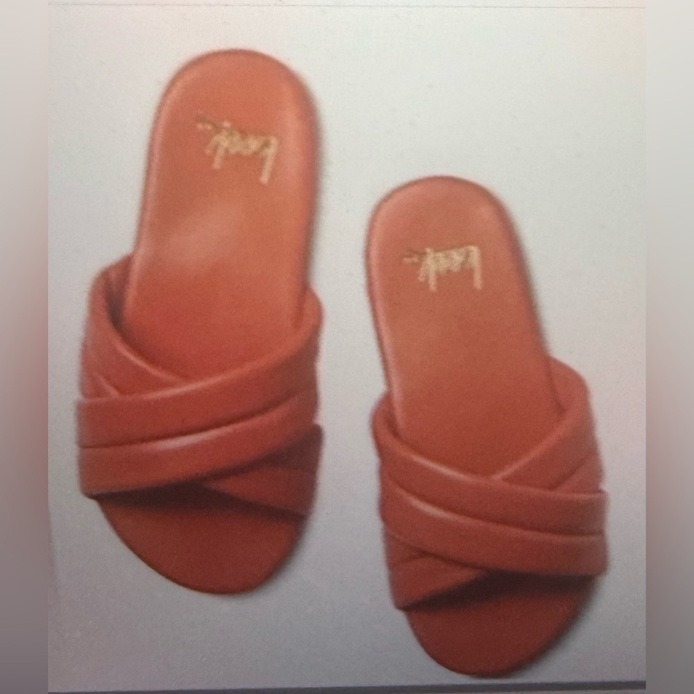 Beek Rhea slide sandal Loeffler Women's in tangerine 🍊 NWOT size 9